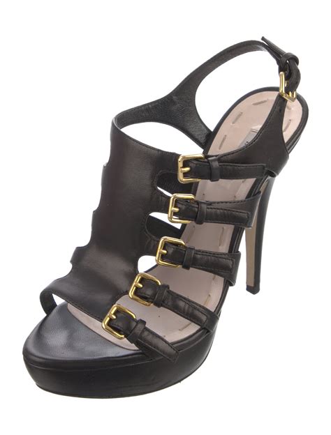 miu miu leather gladiator sandals|miu mi u shoes.